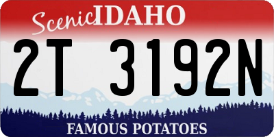 ID license plate 2T3192N