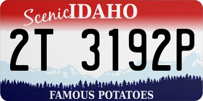 ID license plate 2T3192P