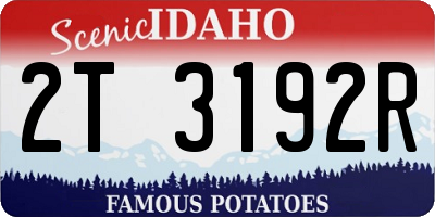 ID license plate 2T3192R