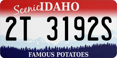 ID license plate 2T3192S