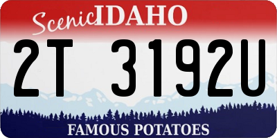 ID license plate 2T3192U