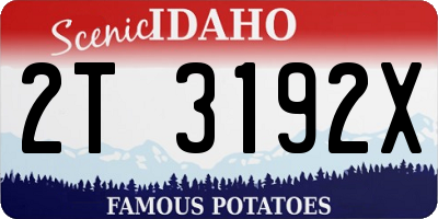 ID license plate 2T3192X