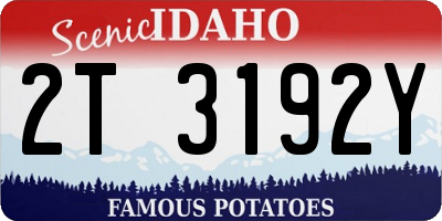 ID license plate 2T3192Y