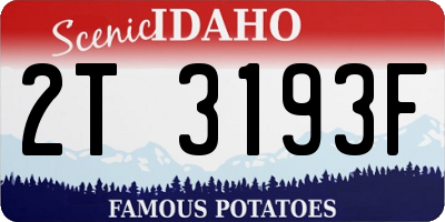 ID license plate 2T3193F