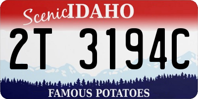 ID license plate 2T3194C