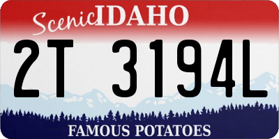 ID license plate 2T3194L