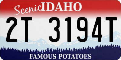 ID license plate 2T3194T
