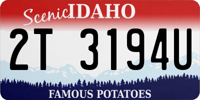ID license plate 2T3194U