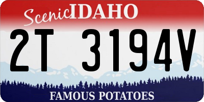 ID license plate 2T3194V