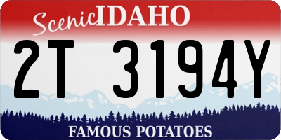 ID license plate 2T3194Y