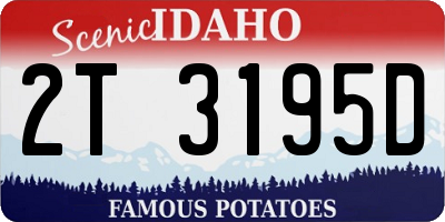 ID license plate 2T3195D