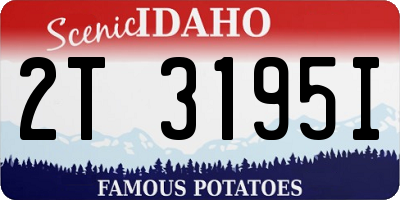 ID license plate 2T3195I