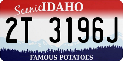 ID license plate 2T3196J