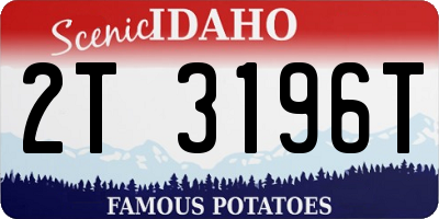 ID license plate 2T3196T