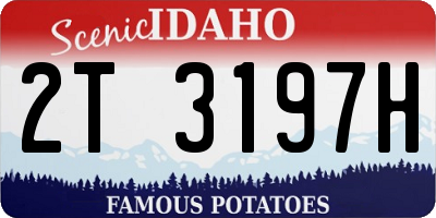 ID license plate 2T3197H