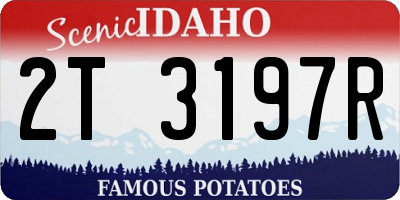 ID license plate 2T3197R