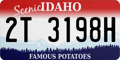ID license plate 2T3198H