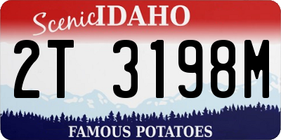 ID license plate 2T3198M