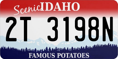 ID license plate 2T3198N
