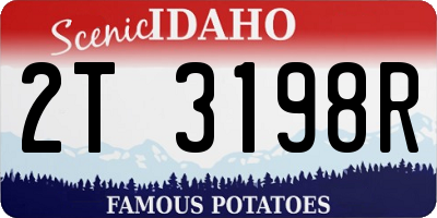 ID license plate 2T3198R