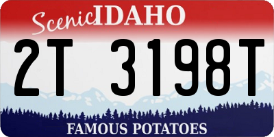ID license plate 2T3198T