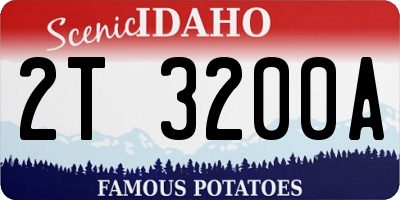 ID license plate 2T3200A