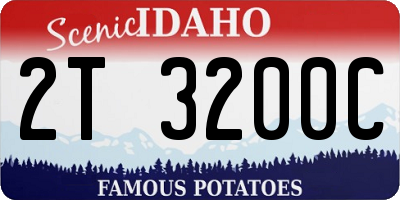 ID license plate 2T3200C