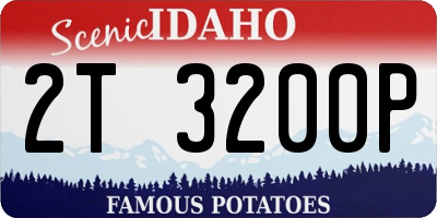 ID license plate 2T3200P