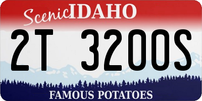 ID license plate 2T3200S