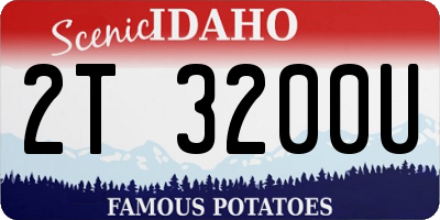 ID license plate 2T3200U