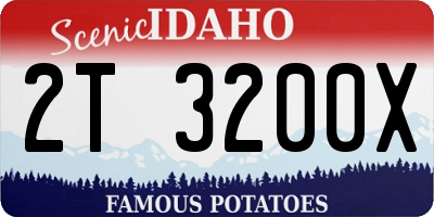 ID license plate 2T3200X