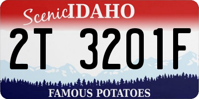 ID license plate 2T3201F