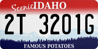 ID license plate 2T3201G