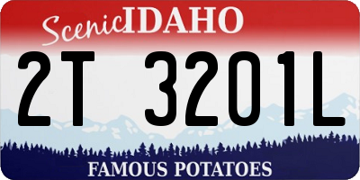 ID license plate 2T3201L