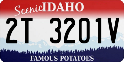ID license plate 2T3201V