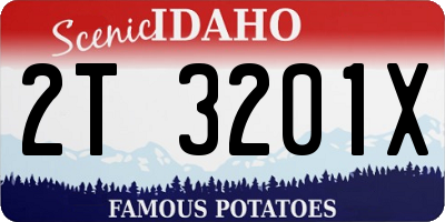 ID license plate 2T3201X