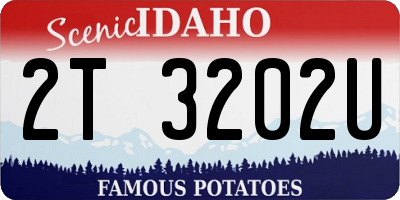 ID license plate 2T3202U