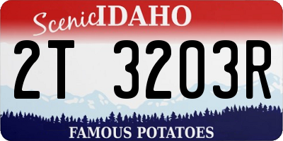 ID license plate 2T3203R