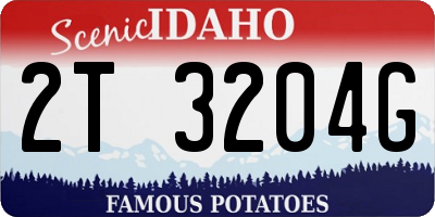 ID license plate 2T3204G