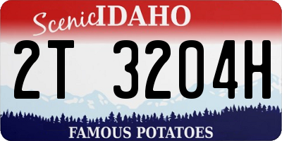 ID license plate 2T3204H