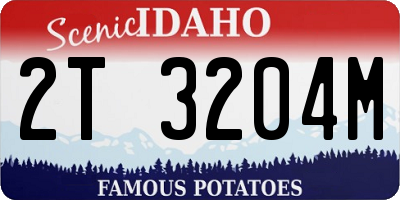 ID license plate 2T3204M