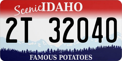 ID license plate 2T3204O