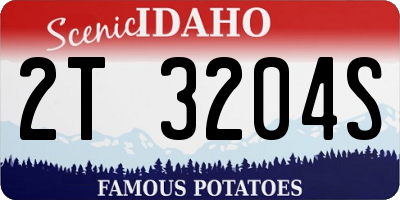 ID license plate 2T3204S