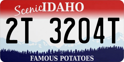 ID license plate 2T3204T