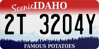 ID license plate 2T3204Y