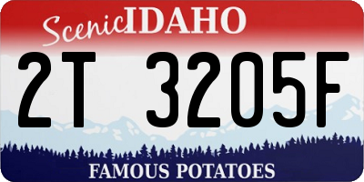 ID license plate 2T3205F