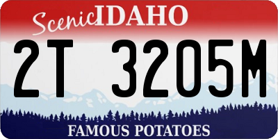 ID license plate 2T3205M