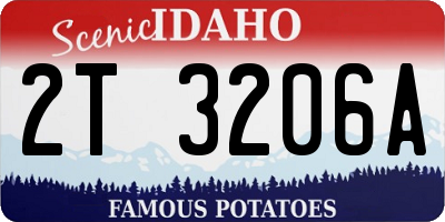 ID license plate 2T3206A
