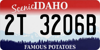 ID license plate 2T3206B