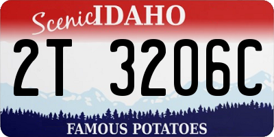 ID license plate 2T3206C